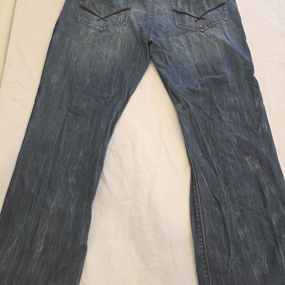 Sean John Hamilton Distressed Ripped Denim Relaxed Fit Jeans Men W36 L32 - Picture 9 of 11
